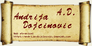 Andrija Dojčinović vizit kartica